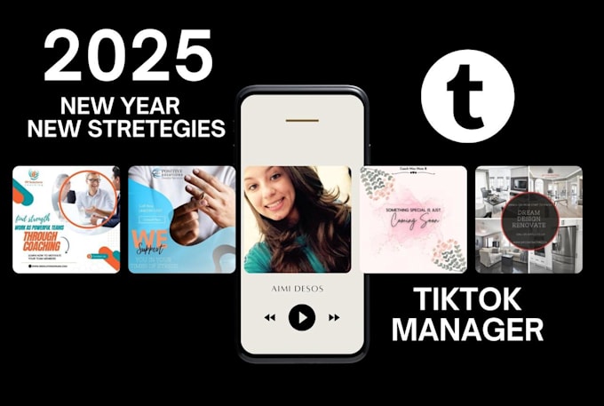 Gig Preview - Be your tiktok social media manager and content creator