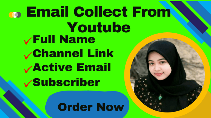 Gig Preview - Collect best youtube influencer list and valid email leads