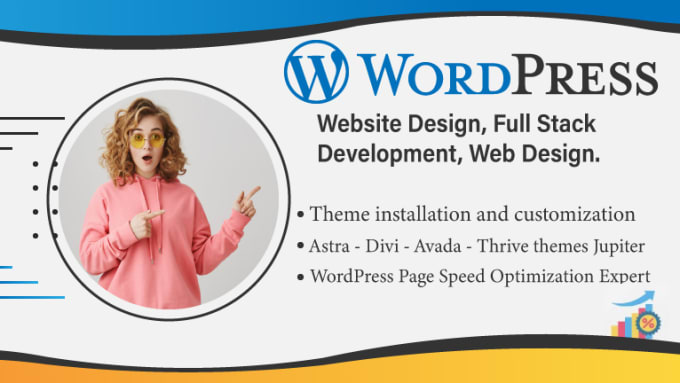 Gig Preview - Build website design wordpress website theme customize elementor pro