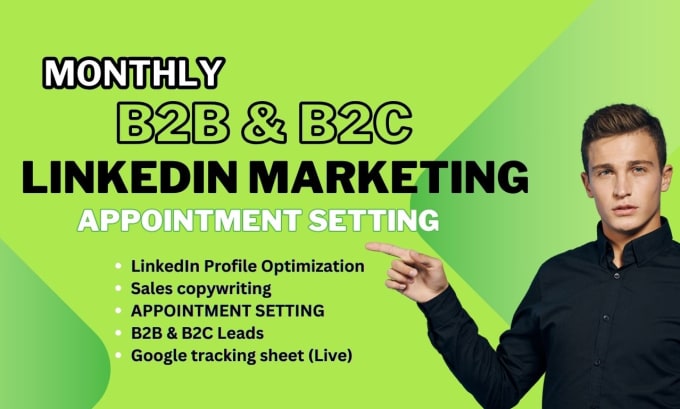 Gig Preview - Do monthly b2b linkedin marketing and appointment setting