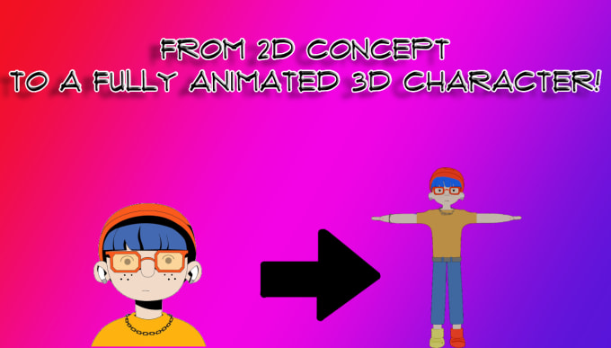 Gig Preview - Convert your 2d character to 3d