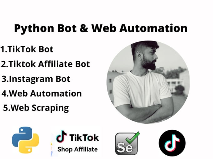 Gig Preview - Give you tiktok shop affiliate bot,bulk messages