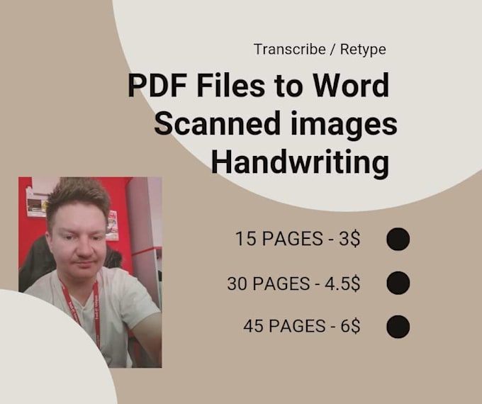 Gig Preview - Transcribe scanned documents, images, pages, pdfs