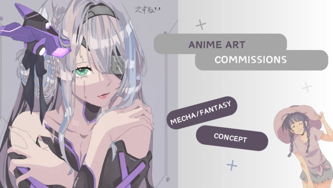 Gig Preview - Make anime art illustrations and expressive digital sketches