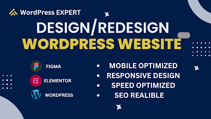 Gig Preview - Redesign or build wordpress website, rebuild wordpress elementor website