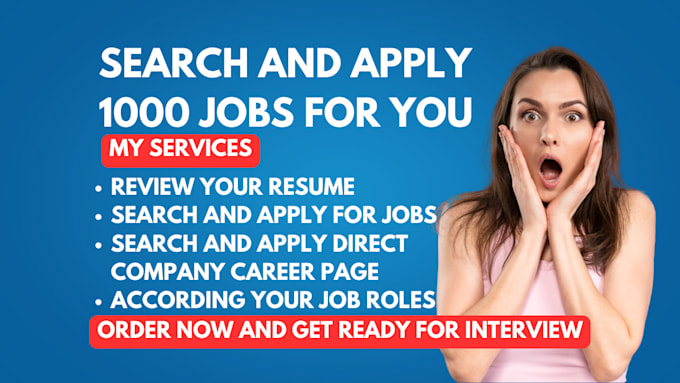 Gig Preview - Search and apply for 1000 jobs for you