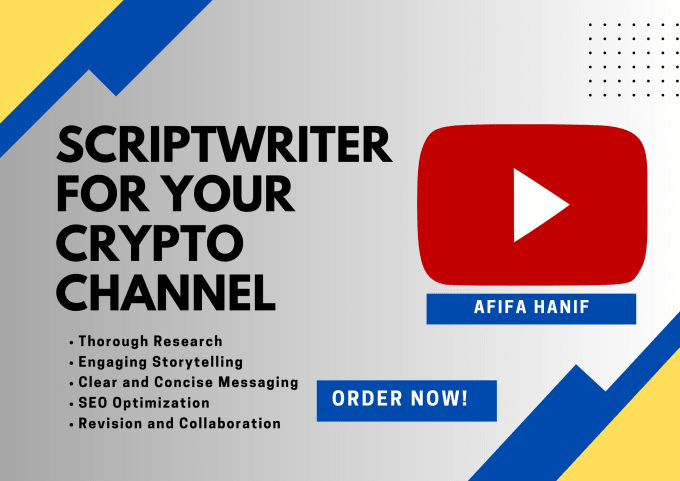 Gig Preview - Write youtube scripts for your crypto channel