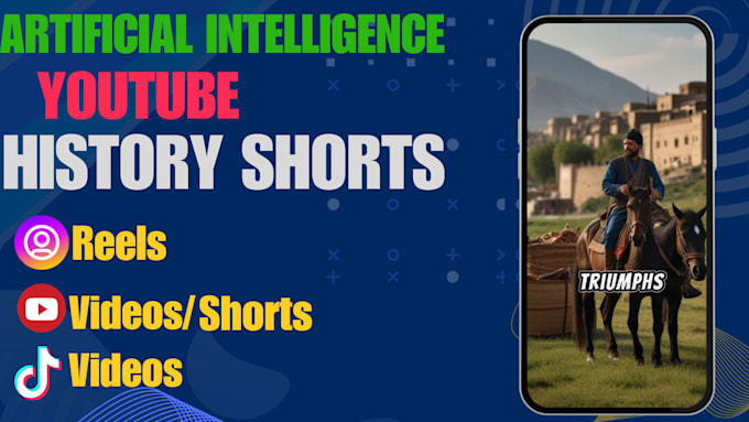 Gig Preview - Create ai youtube history shorts, and ai shorts, ai reels, ai history shorts