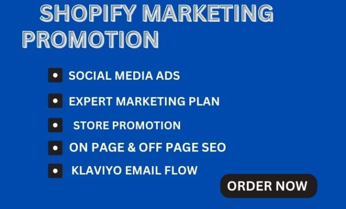 Gig Preview - Do shopify store promotion, shopify store manager to boost shopify sales