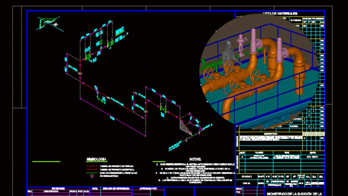 Gig Preview - Make piping layout, plot plan, isometrics, plant 3d in cadworx