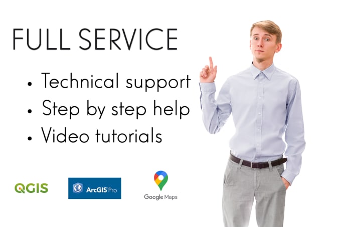 Gig Preview - Take care to help you step by step gis project in qgis arcgis google apps