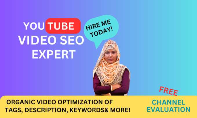 Gig Preview - Do expert youtube SEO optimizations for channel and video for top ranking