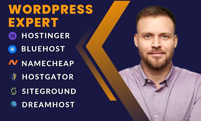 Gig Preview - Create wordpress website on hostinger, dreamhost, bluehost, inmotion,namecheap