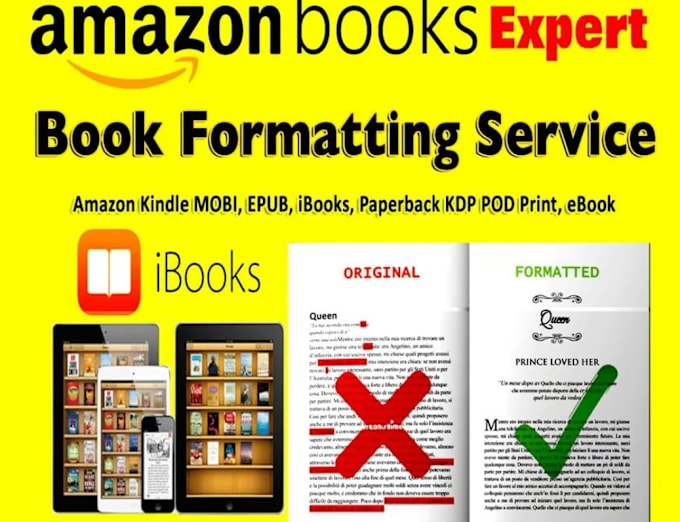 Gig Preview - Do book formatting amazon kdp kingramspark, kobo, barnes and boble fixed layout