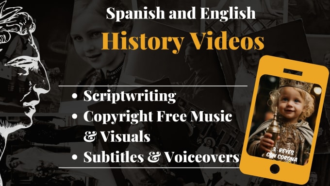 Gig Preview - Create the stellar sagas style youtube videos in english and spanish