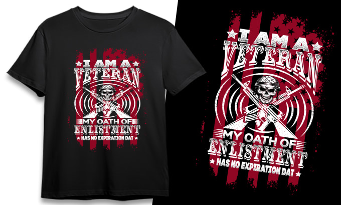 Gig Preview - Do custom USA veteran  t shirt and typography t shirt design