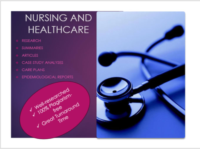 Gig Preview - Do extensive research in nursing and other healthcare fields