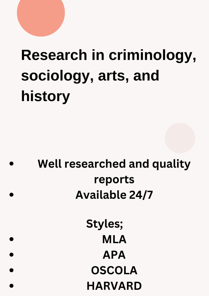 Gig Preview - Research and write quality criminal justice