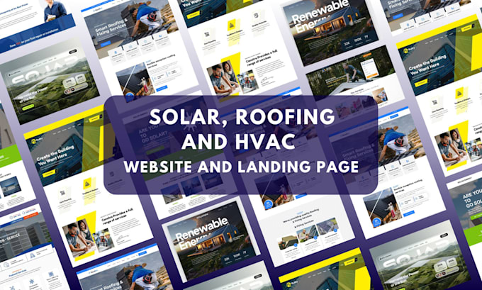 Gig Preview - Design hvac website, solar company website, roofing website, solar website