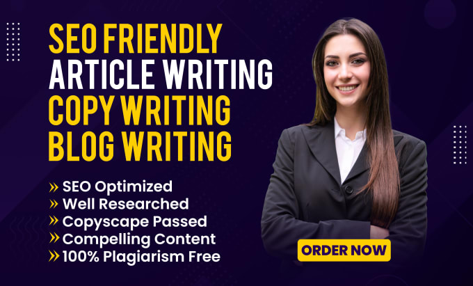 Bestseller - do SEO copywriting, article writing, blog post writing as website content writer