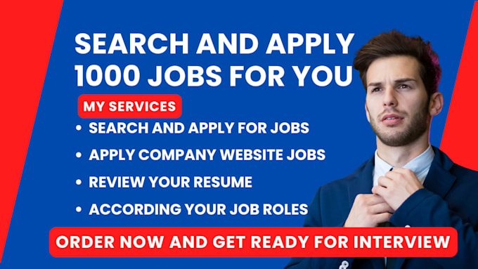 Gig Preview - Search and apply for 1000 jobs for you