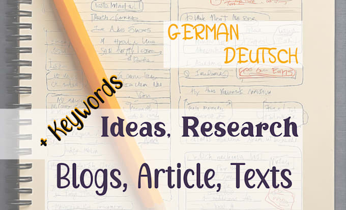 Gig Preview - Research content topic ideas german blog posts, articles, website texts