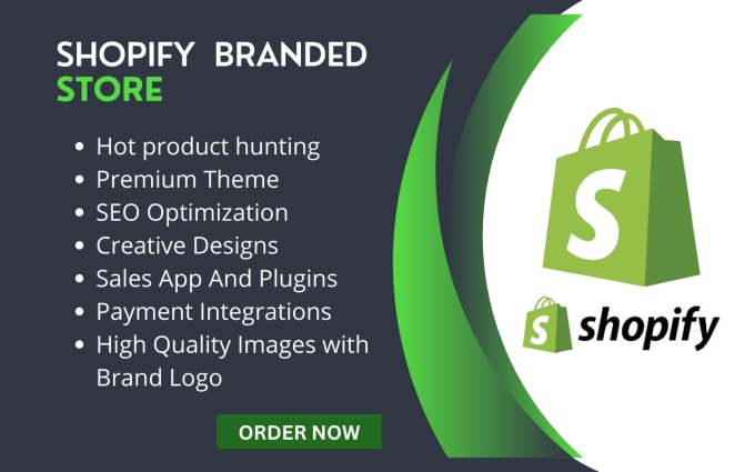 Gig Preview - Create high selling shopify dropshipping store, custom shopify website design