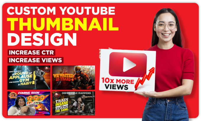 Gig Preview - Design clickbait youtube thumbnail and banner