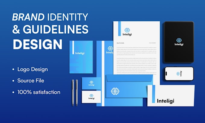 Gig Preview - Design a corporate guideline identity, business logo and brand style guide