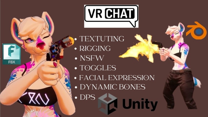 Gig Preview - Create vrchat avatar 3d model vr character furry avatar vrc avatar