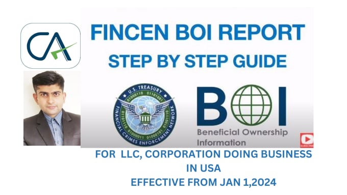 Gig Preview - File boir or beneficial ownership information reporting with fincen boi report