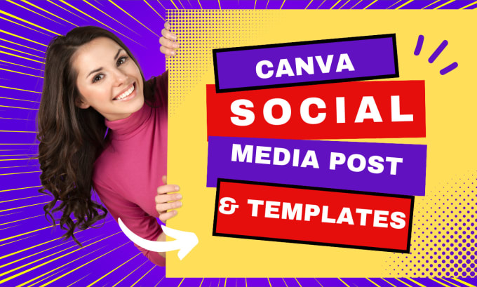 Gig Preview - Be canva graphics designer for social media posts,canva pro