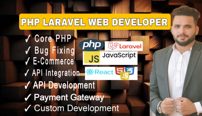 Gig Preview - Be your php laravel developer  web developer  php laravel developer