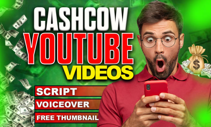 Gig Preview - Create automated cash cow, cash cow youtube, cash cow channel, cash cow videos