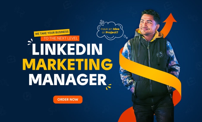 Gig Preview - Be your linkedin marketing manager, post and content creator