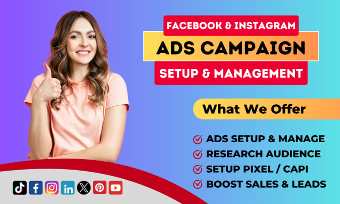 Gig Preview - Setup and manage facebook and instagram ads campaign