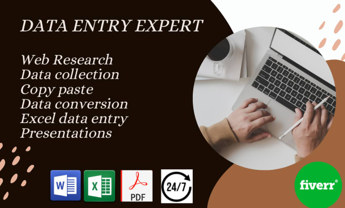 Gig Preview - Excel data entry, web research, data collection, copy paste virtual assistant