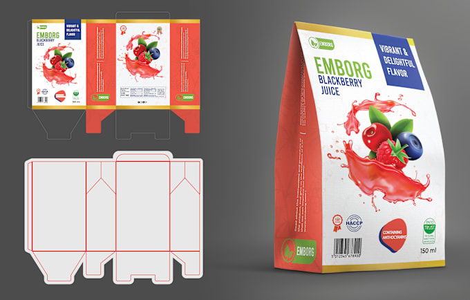 Gig Preview - Do packaging and label design with bleed and trim areas