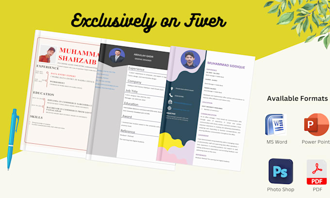 Gig Preview - Design resume templates cv and cover letter