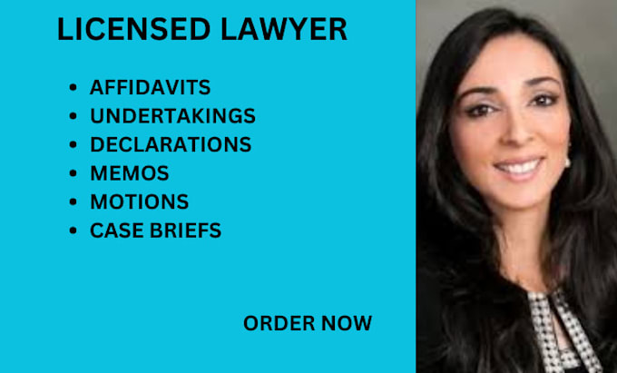 Gig Preview - Be your lawyer to draft affidavits, undertakings, motions and declarations