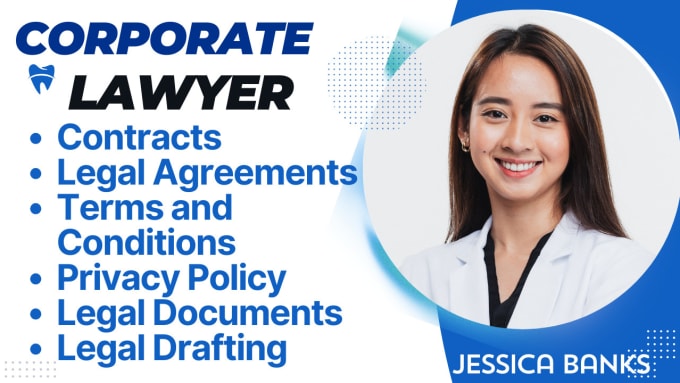 Gig Preview - Draft legal contract, agreement, privacy policy, terms and condition as a lawyer