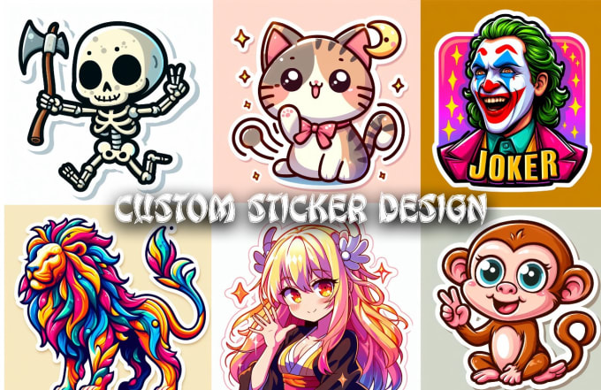 Gig Preview - Do professionsal custom sticker designs in just 10 hours