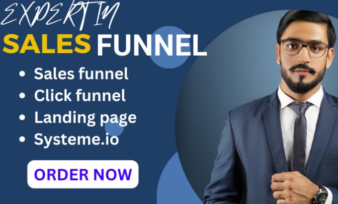 Gig Preview - Build sales funnel and landing page in clickfunnels systeme io or gohighlevel