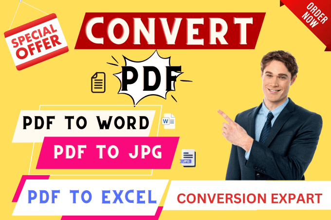 Gig Preview - Convert pdf to word pdf to jpg