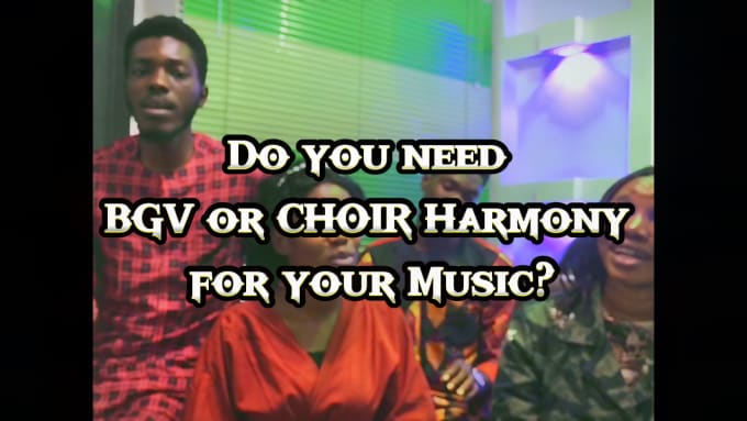 Gig Preview - Record expert gospel choir harmony and background vocals