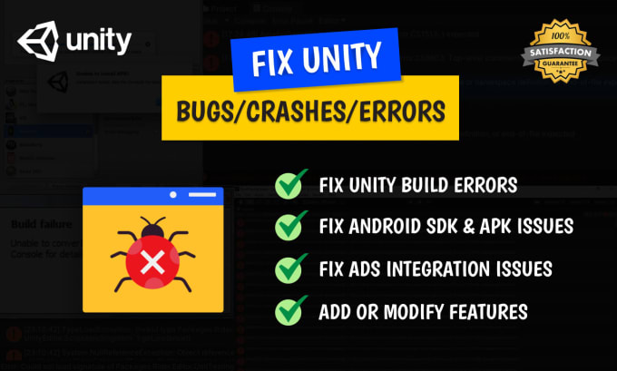 Gig Preview - Fix game bugs and crashes, unity build errors, and ads integration issues