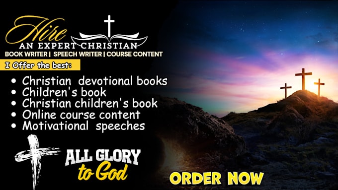 Gig Preview - Christian ebook writer christian ghostwriter christian book editor ebook writer