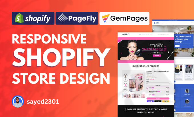 Gig Preview - Build shopify store design, shopify website, shopify dropshipping store redesign