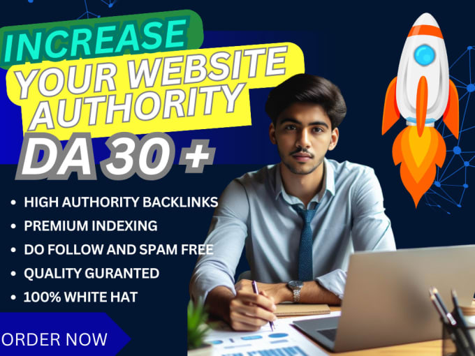 Gig Preview - Increase web domain authority da30 with dofollow backlinks