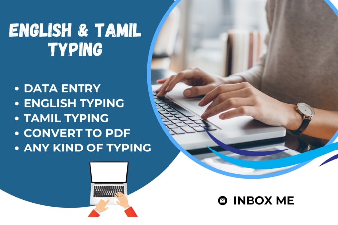 Gig Preview - Do data entry faster in english and tamil